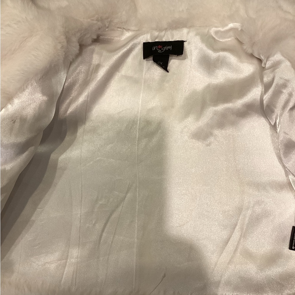 White Faux Fur Kids Jacket - Picture 7 of 10